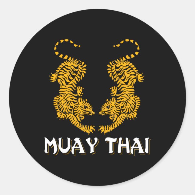 Adesivo Twin Tiger Sak Yant Muay Thai Fighter Mial (Frente)