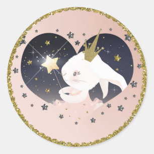 Adesivo Twinkle Little Star Coelhozinho Pêssego Chá de Beb