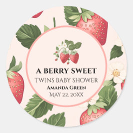 Adesivo TWINS Berry Sweet Strawberry Chá de fraldas