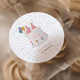Adesivo Twins Bunny Rabbit Twin Girls 1st Birthday