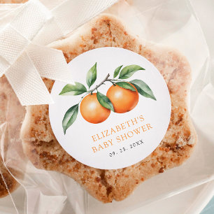 Adesivo Twins - Chá de fraldas Laranja