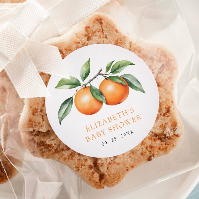 Adesivo Twins - Chá de fraldas Laranja (Criador carregado)