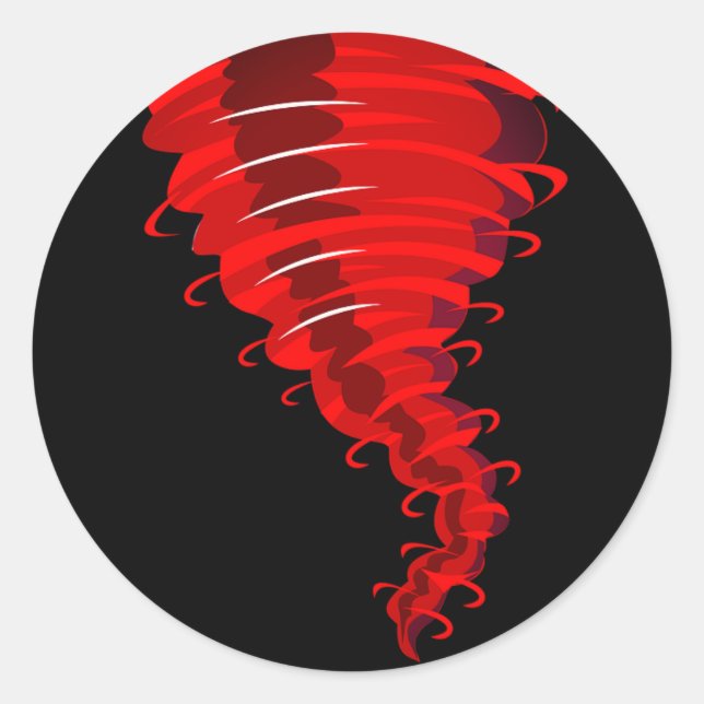 Adesivo Twister Vermelho Bravo Tornado Stickers (Frente)