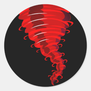 Adesivo Twister Vermelho Tornado Furioso