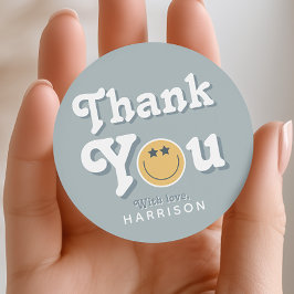 Adesivo Two Cool Dude Blue Boys Smile Birthday Favor