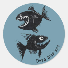 Adesivo Two scary fish, personalized