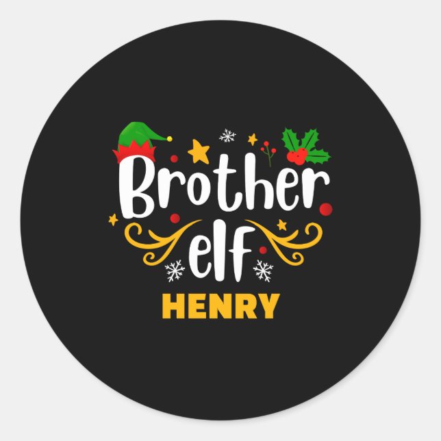 Adesivo Tygraphy Brother Elf Fun Family Matching  (Frente)