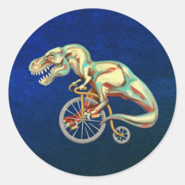 Adesivo Tyrannosaurus Andando uma Bicicleta