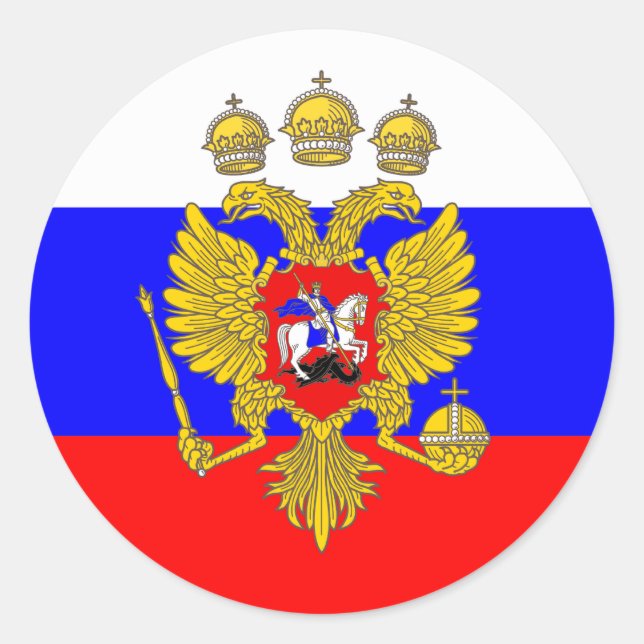 Adesivo Tzar Of Muscovia, Bandeira Da Rússia (Frente)