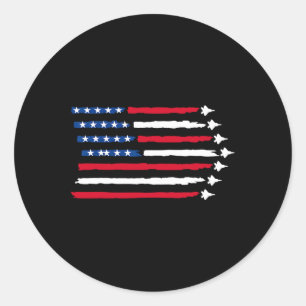 Adesivo U.A., American Flag Fighter Jets Patriotic Usa 4th