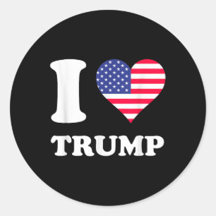 Adesivo U.A. Flags Heart I Love Trump