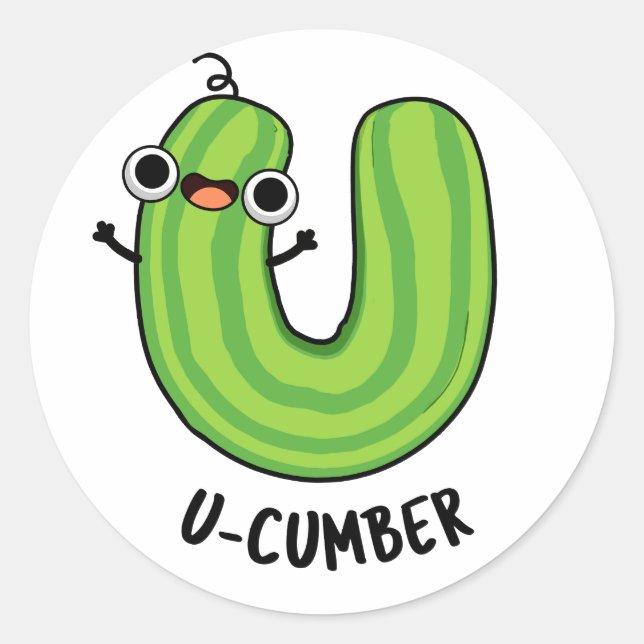 Adesivo U-cumber Engraçado Pepino Pun (Frente)