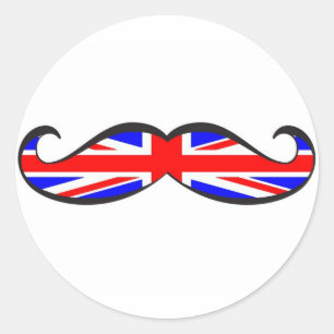 Adesivo U.K. Bigode da bandeira