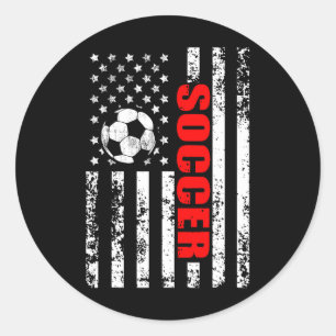 Adesivo U.S. Flag Soccer Patriótico Mulheres Gir