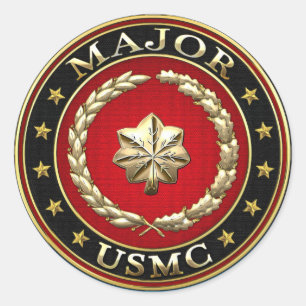 Adesivo U.S. Fuzileiros navais: Major (major) do USMC [3D]