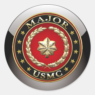 Adesivo U.S. Fuzileiros navais: Major (major) do USMC [3D]