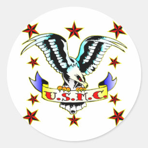 Adesivo U.S.M.C. Antiga águia escolar Tatuagem 2