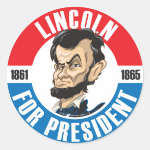 Adesivo U.S. Presidentes Campanha Botão: #16 Lincoln