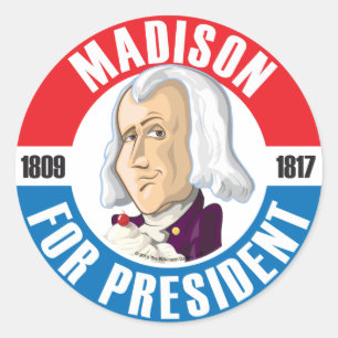 Adesivo U.S. Presidentes Campanha Botão: #4 James Madison