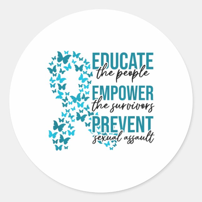 Adesivo Ual Ault Awarness Mês Educar Empoderamento Impede (Frente)