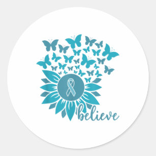 Adesivo Ual Ault Awarness Month Acredita em Sunflower Teal