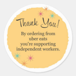 Adesivo Uber Come Obrigado