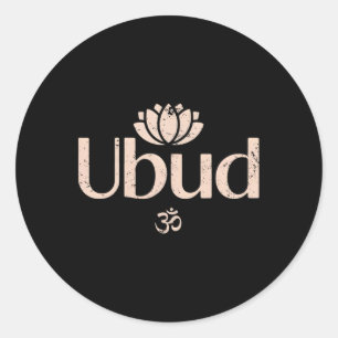 Adesivo Ubud Li Om Espiritual Lótus Viagem Meditação Ioga