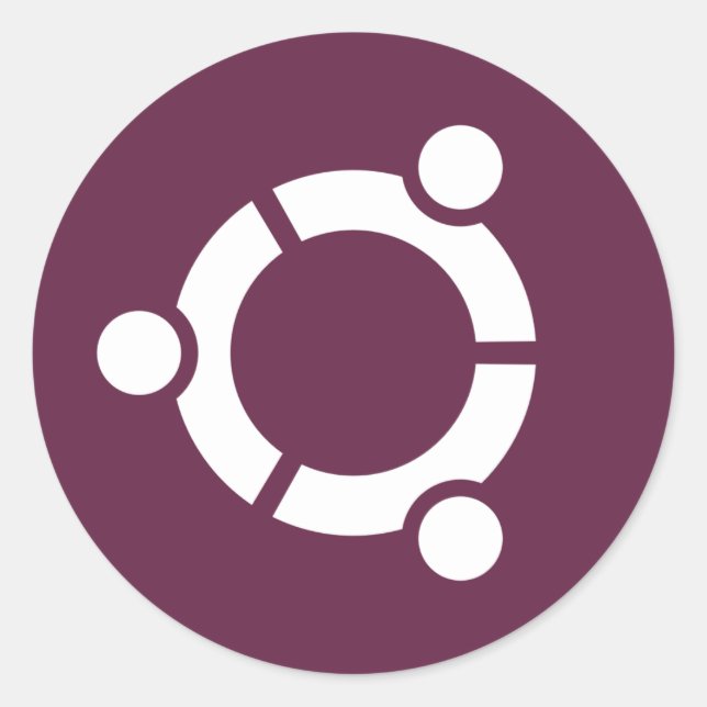 Adesivo Ubuntu Purple (Frente)