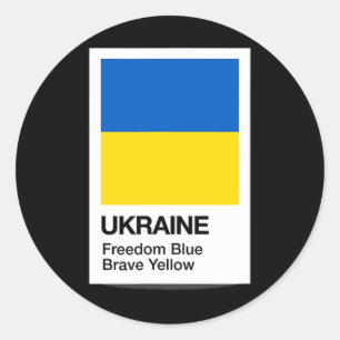 Adesivo Ucrânia 2023 Cores da Bandeira Ucraniana Liberdade