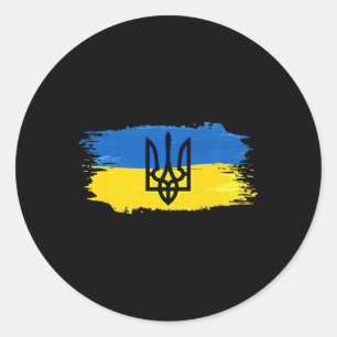 Adesivo Ucrânia: Bandeira Apoiando Orgulho Ucraniano