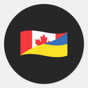 Adesivo Ucrânia Canadá Bandeira Dupla Unidade Patriótica C