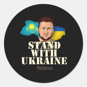 Adesivo Ucrânia Cazaquistão Volodymyr Zelensky Apoie U