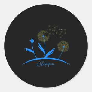 Adesivo Ucrânia Dandelion Desejo Por Paz Bandeira Ucranian