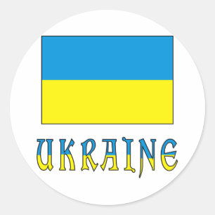 Adesivo Ucrânia e Bandeira da Ucrânia