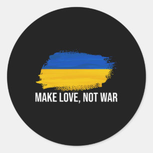 Adesivo Ucrânia Faça Amor Não Guerra