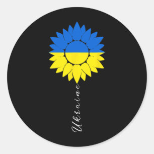 Adesivo Ucrânia Girassol Bandeira Ucraniana Eu Apoio A Ucr