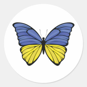Adesivo Ucrânia Hypolimnas Butterfly