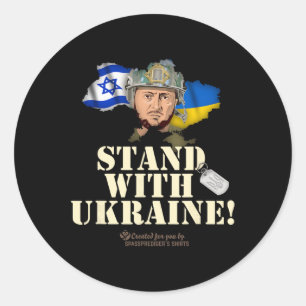 Adesivo Ucrânia Israel Volodymyr Zelenskyy Fique Com Ucrân