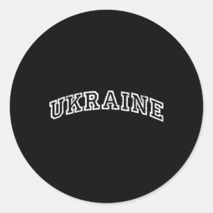 Adesivo Ucrânia Minimalista Vintage Inspirado Retro Varsit