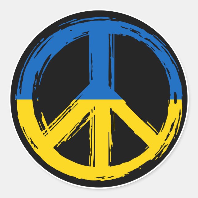 Adesivo Ucrânia - Símbolo de Paz (Frente)