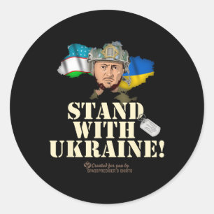 Adesivo Ucrânia Uzbequistão Volodymyr Zelenskyy Fique Com