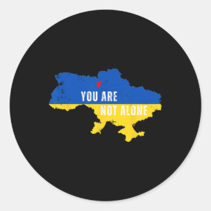 Adesivo Ucrânia Você Não Está Sozinho Mapa de Kiev Apoio U