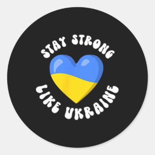 Adesivo Ucraniano Apoie a Ucrânia Bandeira Amor Ucraniano