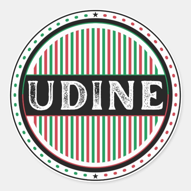 Adesivo Udine City Pride Emblem – Italian Identity (Frente)