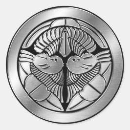 Adesivo Uesugi Clan Kamon Silver Chrome
