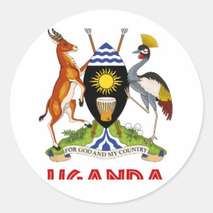 Adesivo UGANDA - bandeira/emblema/brasão/símbolo