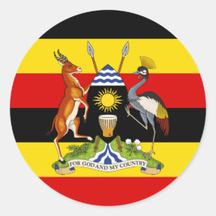 Adesivo Uganda Flag & Casaco de Arms, Flag of Uganda