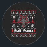 Adesivo Ugly Christmas Sweater Hail Santa Pentagram Xmas S<br><div class="desc">Papai noel de granizo doce de Natal Pentagrama Mau de Natal</div>