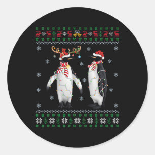Adesivo Ugly Xmas Tree Lights Santa Hat Penguin Chris