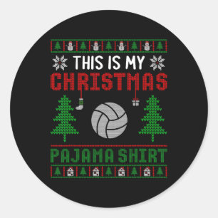 Adesivo Ugt Xmas Sweater Voleibol Este É O Meu Natal